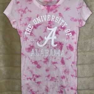 University of Alabama Pink Tie-Dye Ladies T-Shirt by “Pink”